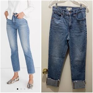 Madewell  The Perfect Vintage Jean Tall Size 27T Raw Hem